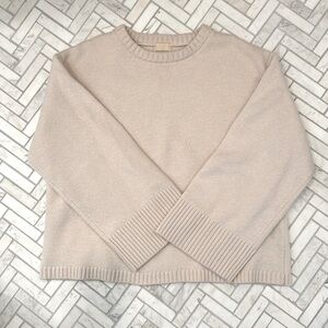 H&M Premium Collection wool cashmere blend sweater cream